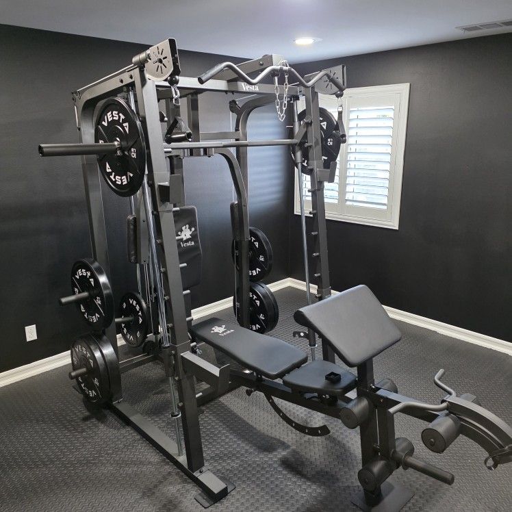 Smith Machine 2001 | Multi-Use Adj Bench | Gym Equipment | Fitness | Squat Rack | Excercise |🔴WEIGHTS AND BARBELL SOLD SEPARATELY 🔴 FREE DELIVERY 🚚