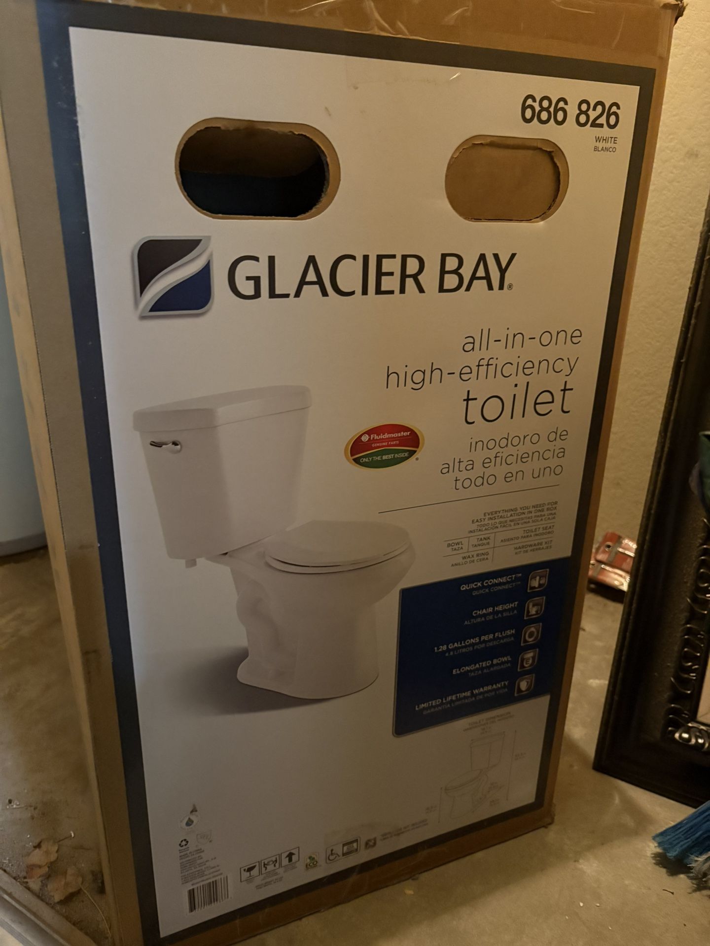 Glacier Bay 12 in. Rough-In Toilet