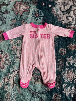 Newborn baby girl long sleeve sleep n play pajamas