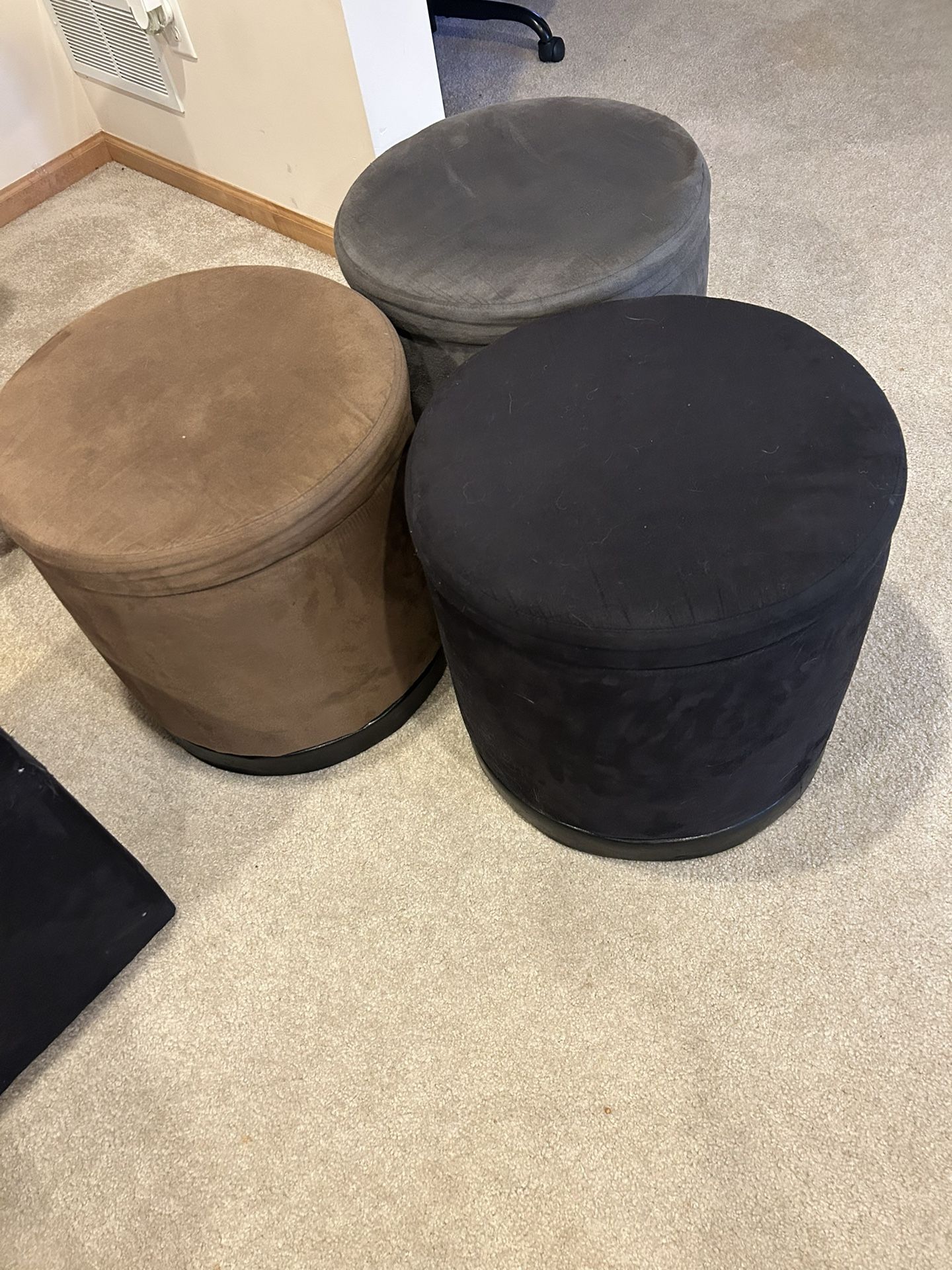 Swivel Storage Ottomans