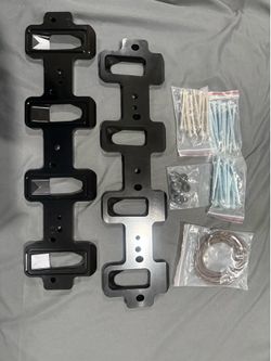 Rectangle Intake Manifold Adapter Plates For LS1 Cathedral Port Cylinder Head to LS3 LSA ZL1 CTS-V Black