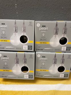 GE 2pk 60W LED G25 Pearl RLX Light Bulbs