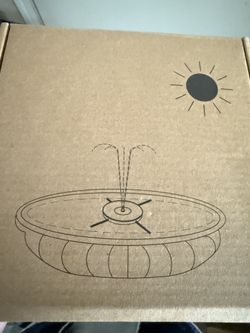 New In Box Solar Fountain 