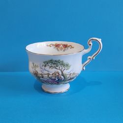 Vintage ROYAL CREST England COUNTRY LOVING COUPLE Tea Cup Only