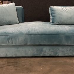 Blue Velvet Sofa / Loveseat – Modern Glam Style