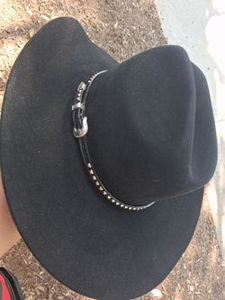 Vintage Black Stetson Fur Felt Cowboy Hat XXXX size 7