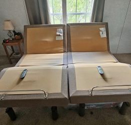 New (2) XL Twin or split King Tempurpedic Ergo adjustable bases with MASSAGE FEATURES + wireless remotes set