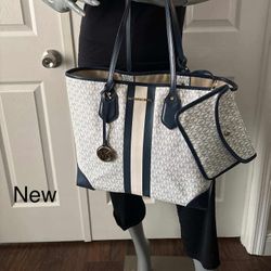 Michael Kors Tote Bag , Tote Bag With Matching Pouch New