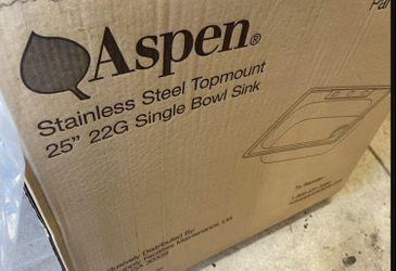 Kitchen Sink 25” Single Bowl New In Box