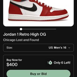 Nike Jordan 1 Retro High OG - NEW - Size 16