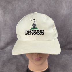 LA Mode Diamond Golf Schools Clubhouse Dad Cap Adjustable Cream Hat