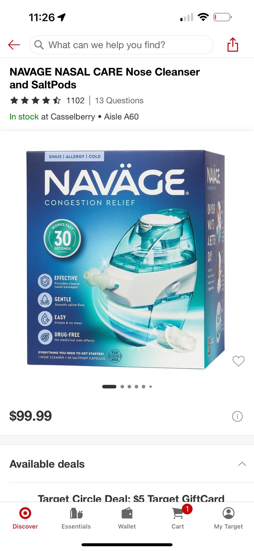 Navage Congestion Relief