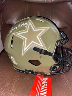 Tony Dorsett Autographed Speed Salute To Service Full Size Authentic Helmet Beckett