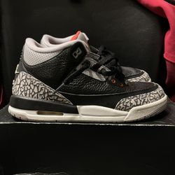 Black Cement 3s Sz 7Y 