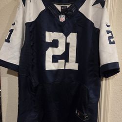 Ezekiel Elliott #21 Dallas Cowboys NFL NIKE Blue Double Star Jersey Men's XXL -52