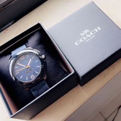 Black Coach Watch with Blue Strap