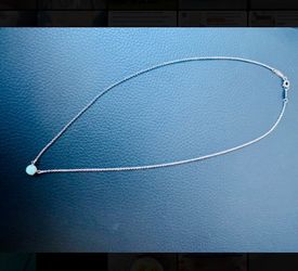 Sterling Silver Necklace w/ Turquoise Pendant. Tiffany & Co.