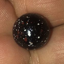 10 Small Vintage Speckled Galaxy Glass Marbles 