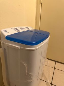 BackID Portable Twin Tub 18lbs Washing Machine With Drying Rack
