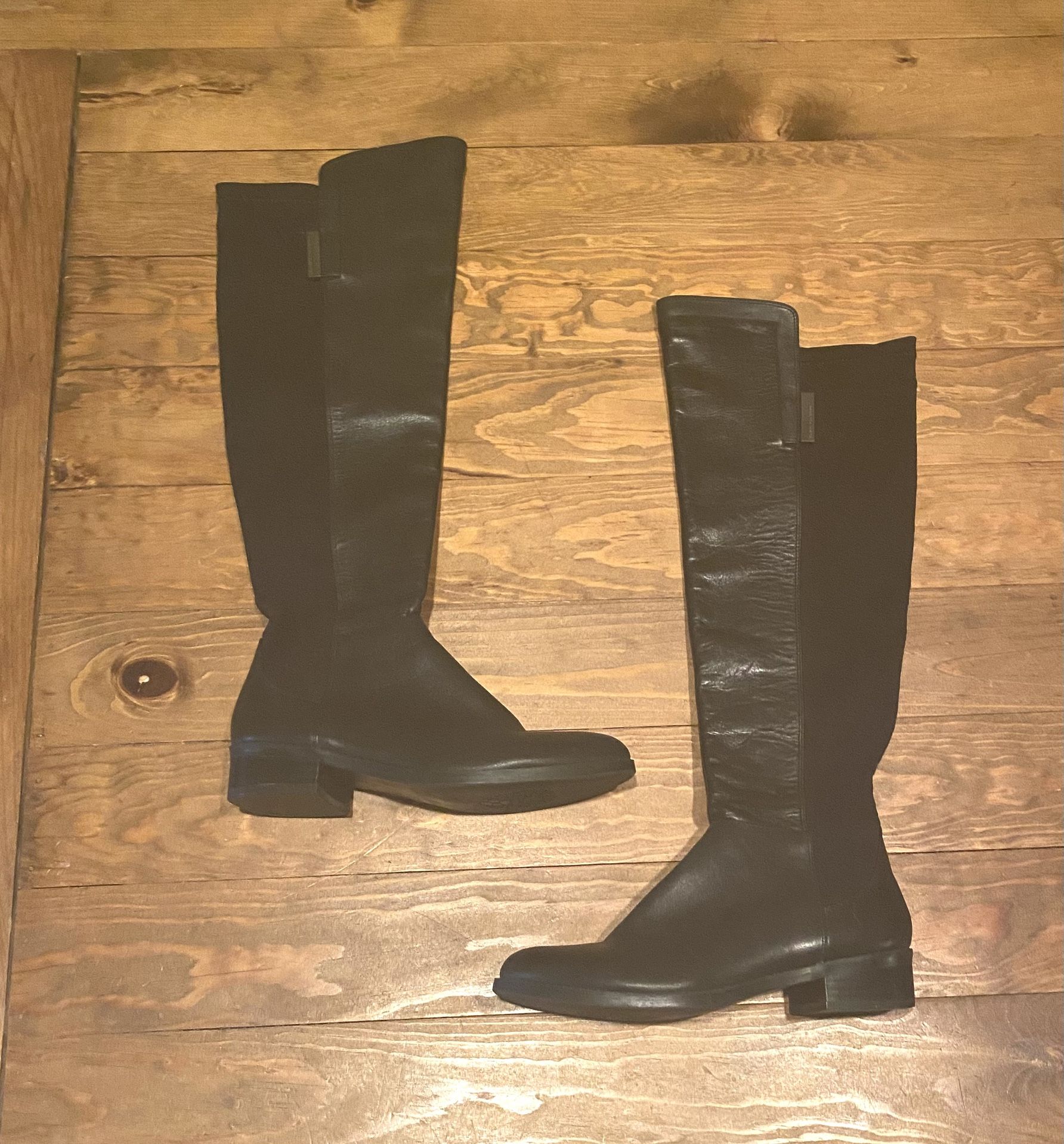 Vince Camuto Womens Black Knee-High Boots 6M/36 Stretch Calf