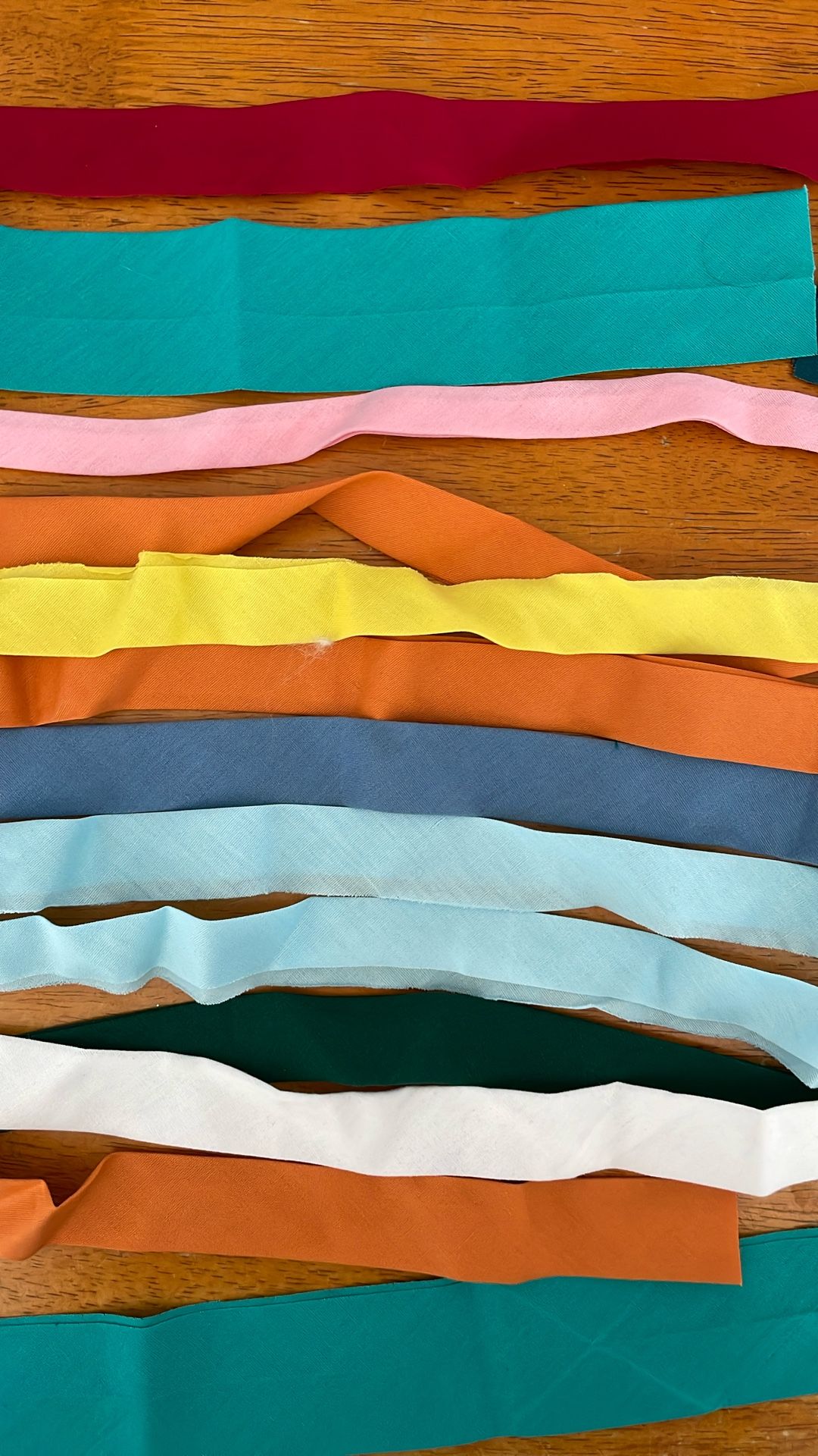 Bag Of Quilting Bias Various Lengths And Colors
