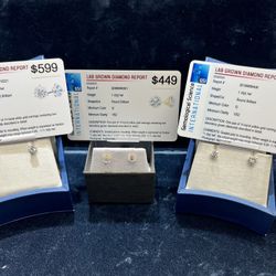 Lab Diamond Stud Earrings 14k