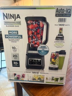 Ninja Professional Plus Blender Duo BN751 | Auto‑iQ | 1400W | NEW | 72oz Pitcher + 2 Cups