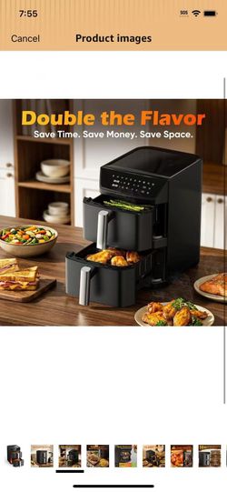 Dual basket air fryer