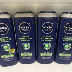 Nivea Men Hydration 3 in 1 Body wash all 4 x $15