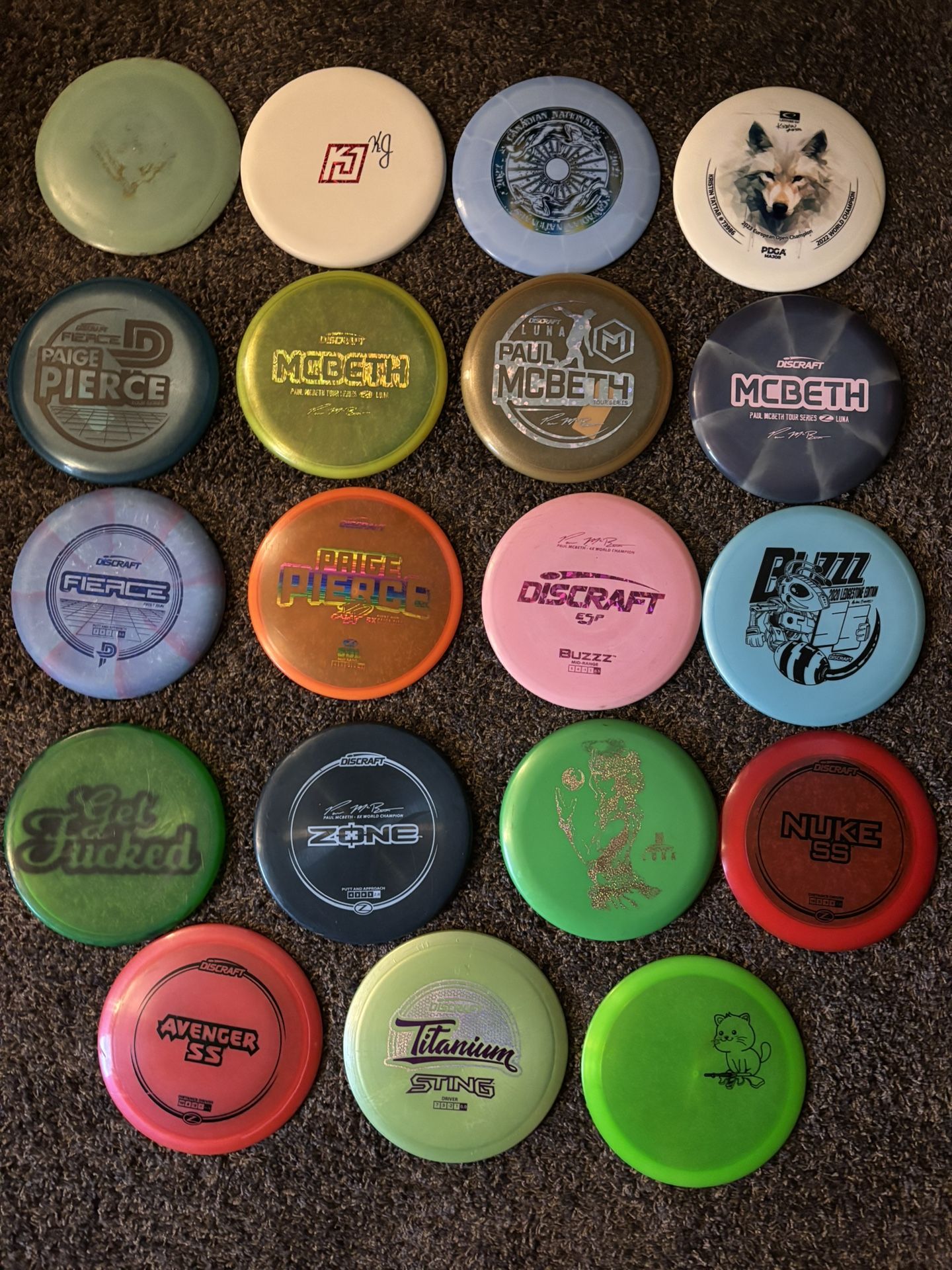 Disc Golf Lot – 30 Discs + Bag – Tour Series, Collector, Signed.