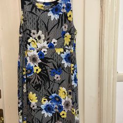 JM collection women’s sleeveless floral dress size 1X