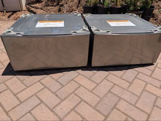 Set of 2  LG Laundry Pedestals - Graphite Steel