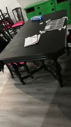 BLACK DINING TABLE WITH CHAIRS / WITHOUT/ OPTIONS AVAILABLE