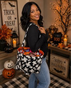 Halloween Ghost Print Tote Should Bag