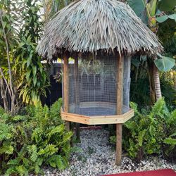 Tiki Style Bird Cages