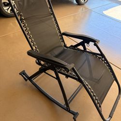 Zero gravity folding rocking chair