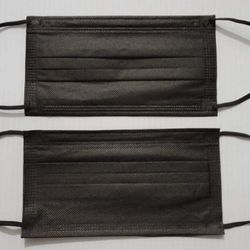 Face Mask Disposable All Black color 3 layers, $15 for 5 boxes 250 pcs.