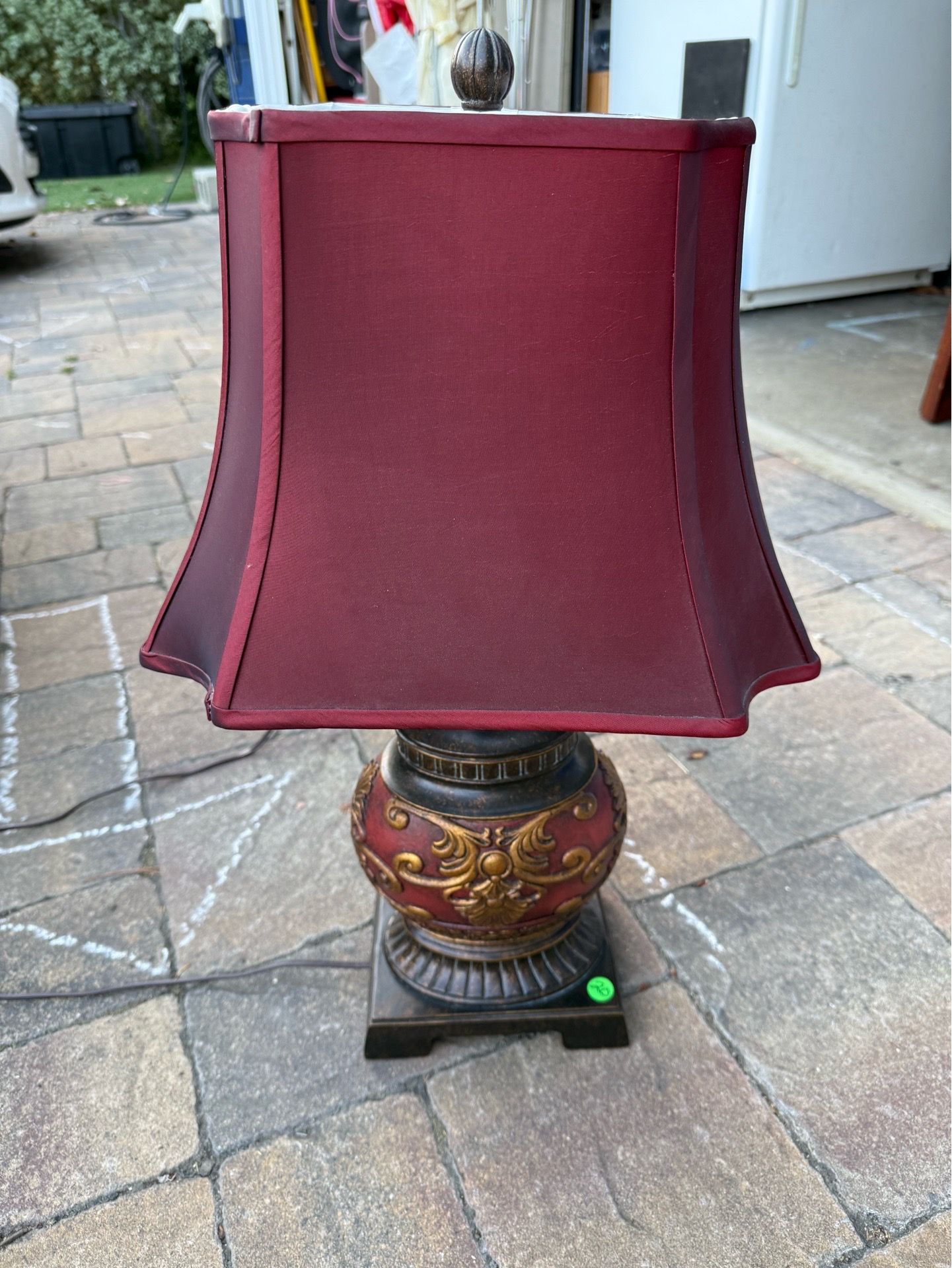 Vintage looking red lamp