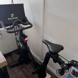 Peloton bike with weights