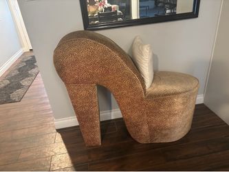 Animal print high heel lounging chair