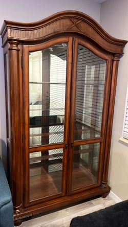 This exquisite “fresh find” home curio cabinet has re-emerged today making renewed interest in personal storytelling through home design.