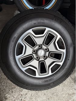 17” 5 wheels  & tires 2021 Jeep wrangler 5x127 bolt pattern