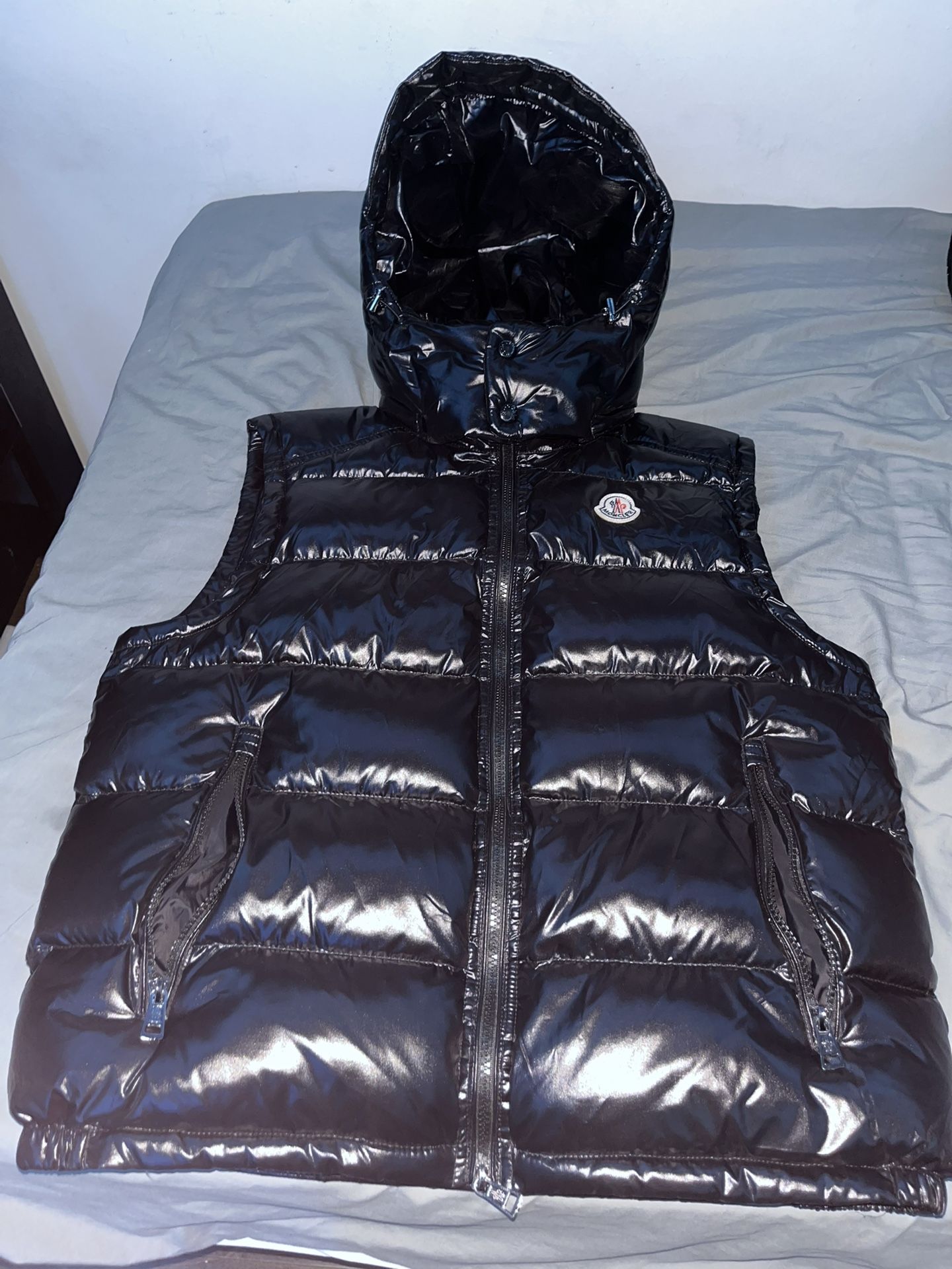 MONCLER BORMES HOODED DOWN VEST