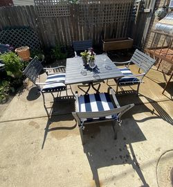 Crate And Barrel Outdoor Patio Lanai Square Fliptop Aluminium