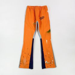 Gallery Dept Lettering Logo Splatter Trousers Mens Orange