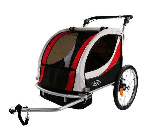 3 in 1 Child Bicycle Trailer Jogger Stroller Kids Baby Bike for 2 Kids