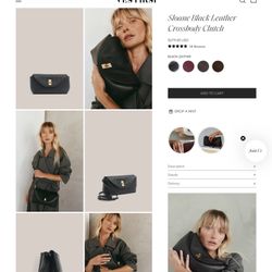 Vestirsi  Sloane Leather Crossbody Clutch uSA Retail $379