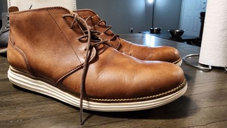 Cole Haan OriginalGrand Chukka Boot – Men's 10.5 | British Tan Leather | White Sole | Good Condition