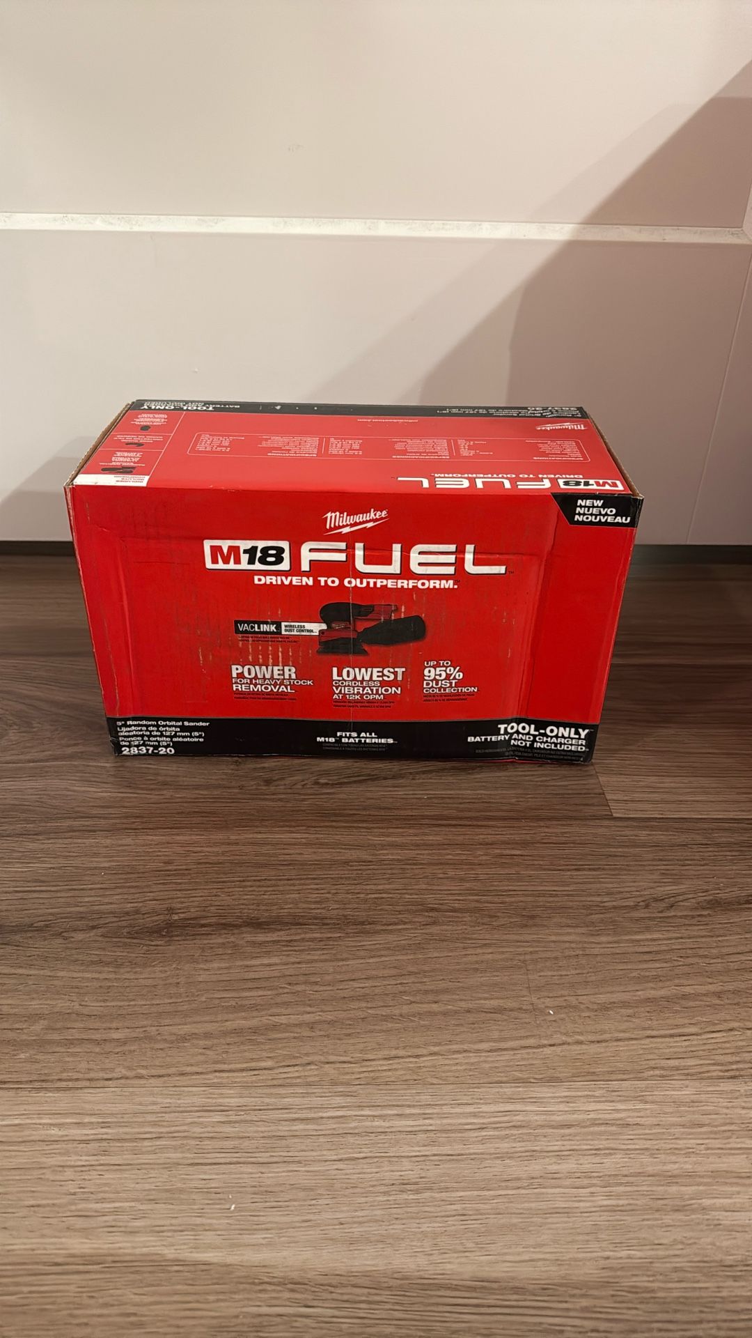 Milwaukee M18 18V Lithium-Ion Brushless Cordless FUEL 5 in. Random Orbit Sander (Tool-Only) (NEVER OPENED NEW)