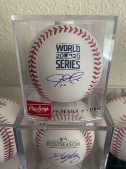 Justin Turner signed autograph 2020 World Series dodgers baseball COA